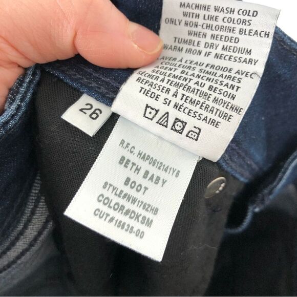 Hudson Beth Mid-Rise Baby Bootcut Jean Dark Wash Size 26 NWT - Picture 7 of 12
